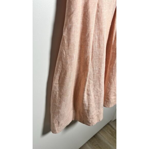 Banana Republic‎ Linen Kenza Mini Dress Babydoll Pink Size 6 Sundress NEW - Picture 7 of 14